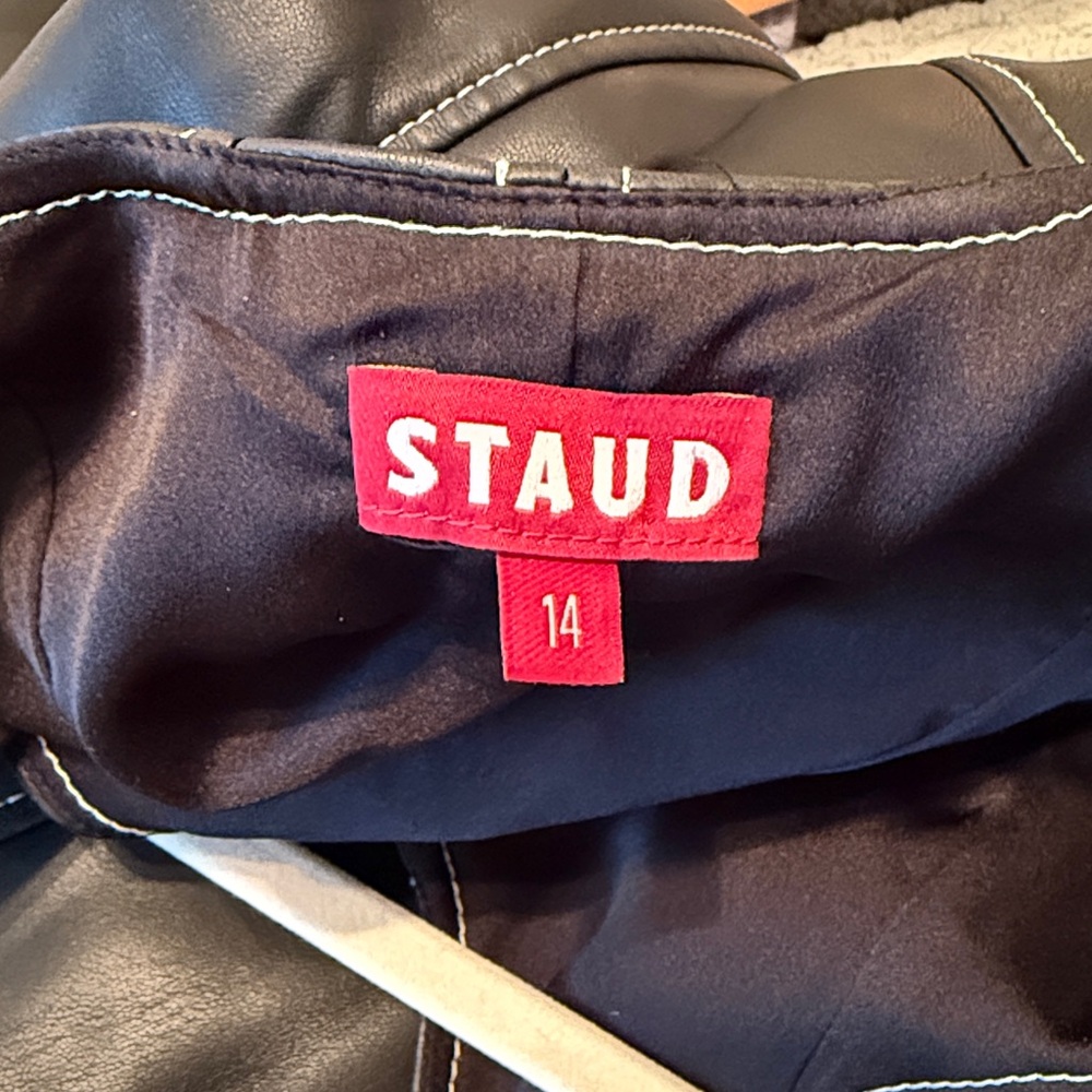 STAUD Wells Dress Faux Leather - Picture 6 of 14